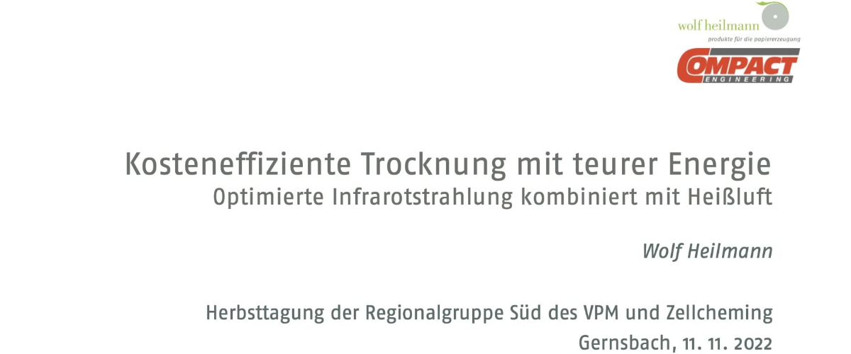 Bild einer Kartonmaschine mit Streichmaschine. Im Vordergrund eNIR-Trockner von Compact Engineering, im Hintergrund Impact-Strahler